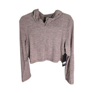 NWT 90 degree by Reflex Mocha Cropped Lightweight Hoodie XL